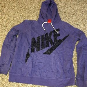 Nike Women’s Purple Long Sleeve Drawstring Pullover Hoodie Size XL